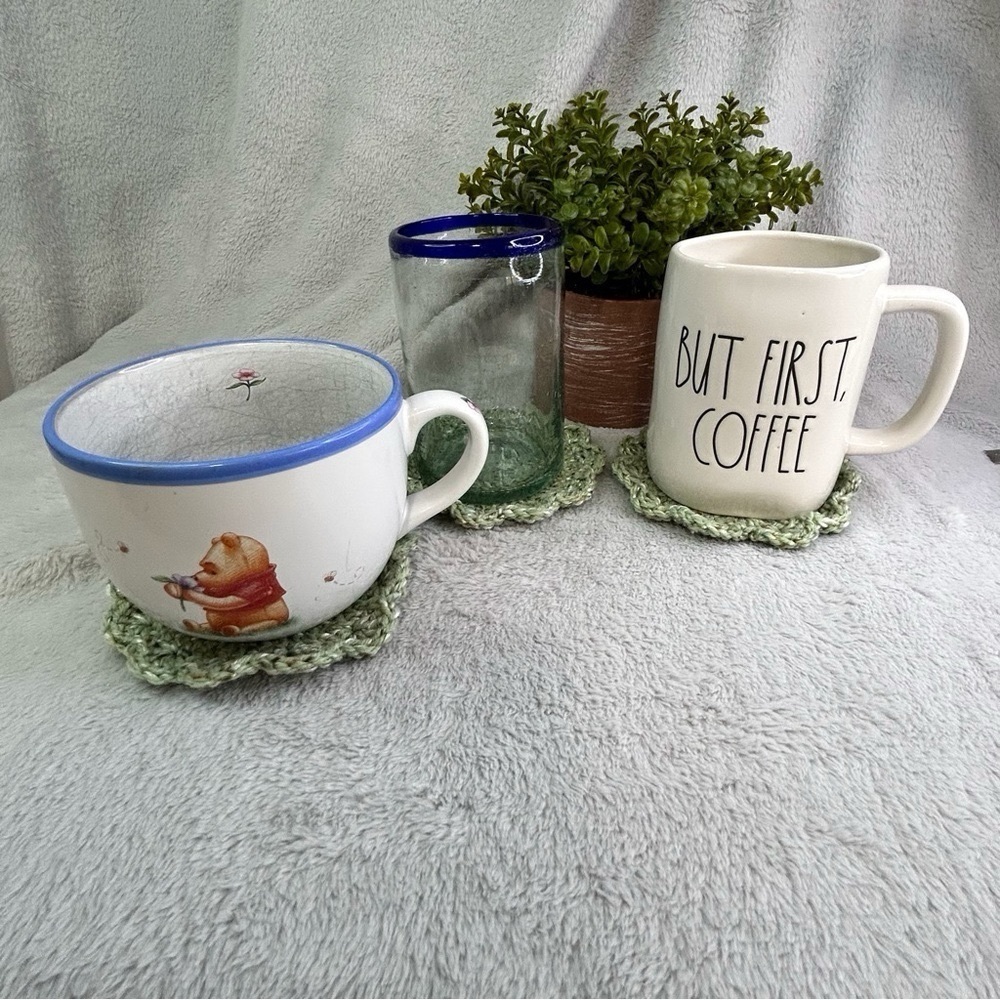 Handmade Crocheted Coaster Set - Picture 4 of 4